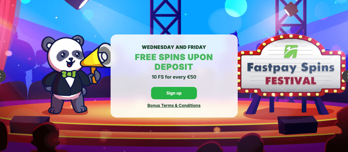 fastpay casino free spins